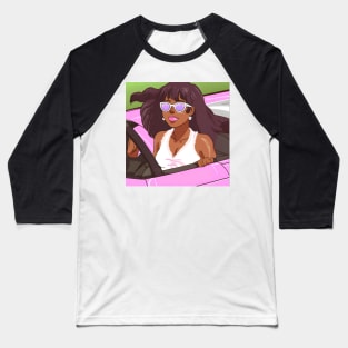 pastel woman in pink car Baseball T-Shirt